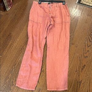 Sanctuary Dusty Coral Linen-Blend Utility Pants sz28